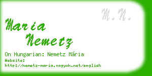 maria nemetz business card